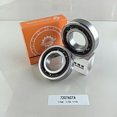 Campioni a sfera angolare di 35*72*17 mm a fila singola 7207AC con angolo di contatto di 25°