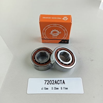 15*35*11mm GCr15 Single Row Angular Contact Ball Bearing 7202AC per le vostre esigenze