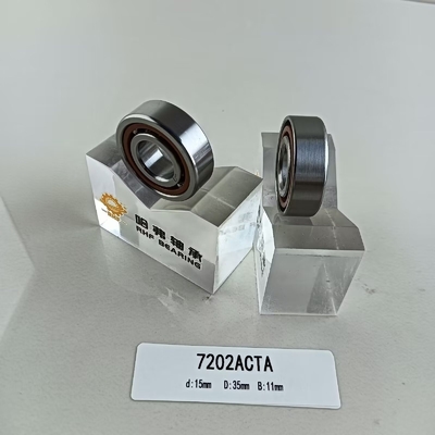 15*35*11mm GCr15 Single Row Angular Contact Ball Bearing 7202AC per le vostre esigenze