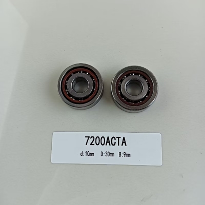 7200AC cuscinetto a sfera angolare di contatto 10*30*9mm con angolo di contatto di 25° e sigilli aperti