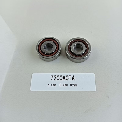 7200AC cuscinetto a sfera angolare di contatto 10*30*9mm con angolo di contatto di 25° e sigilli aperti