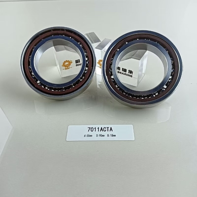 7011AC Cuscinetto a sfera angolare a contatto con precisione standard P0 P2 P4 P5 P6 55*90*18mm