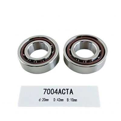 Singoli fila 20*42*12 mm cuscinetto a sfera angolare a contatto 7004AC per la direzione del carico radiale