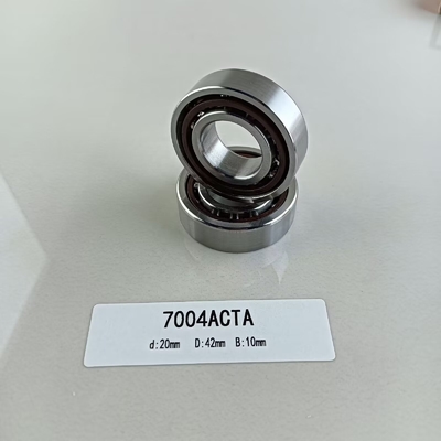 Singoli fila 20*42*12 mm cuscinetto a sfera angolare a contatto 7004AC per la direzione del carico radiale