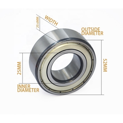 5205ZZ Cuscinetto a sfera angolare a contatto 25*52*20,6 mm per canale di distribuzione al dettaglio
