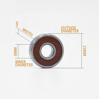 Cuscinetto in miniatura 608DDUCM 8*22*7mm di acciaio cromo con scanalatura profonda cuscinetto a sfera 608-2RS