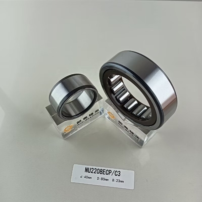 Acciaio cromato Gcr15 NU/NJ/NF2208ECP Cuscinetto a rulli cilindrico 40*80*23mm per industria